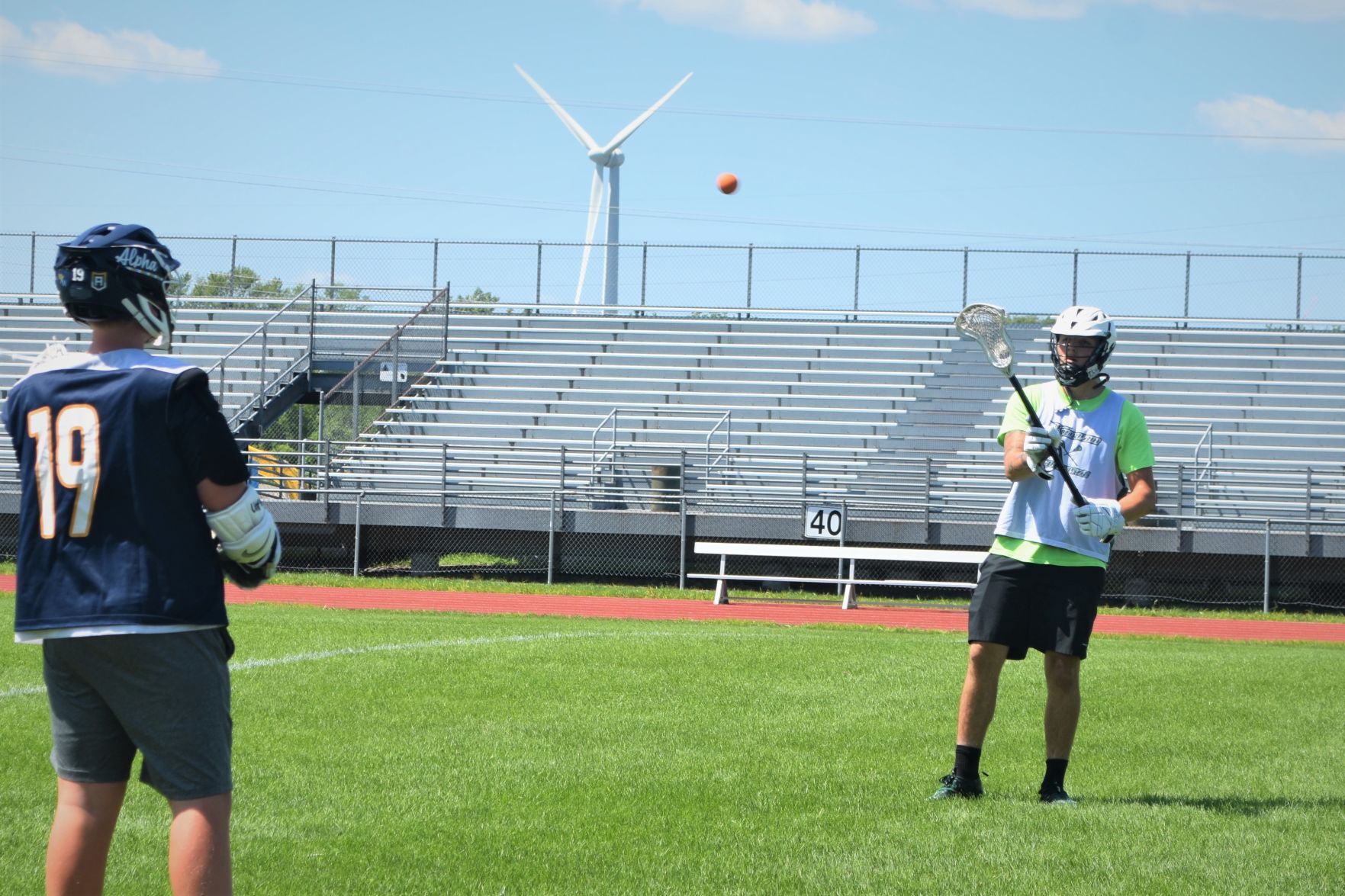 Gavin Gutman at lacrosse camp